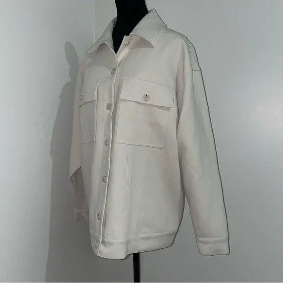 NEW! Dissh- Oversized Jil Silver Tailored Trucker Jacket Light Jacket Size US 2